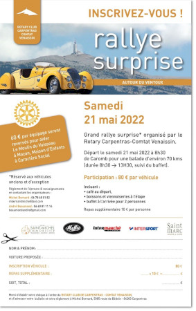 Rallye Surprise le 21 Mai 2022